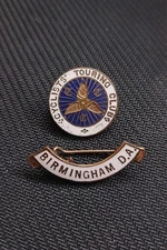 Vintage Cyclists Touring Club Enamel Pin / Lapel Badge & CTC Birmingham DA badge