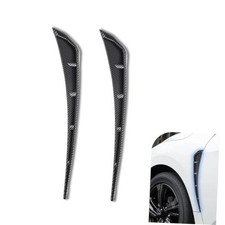 2PCS Car Fender Side Vents, ABS Spoiler Body Fender Cover, Air Carbon Fiber