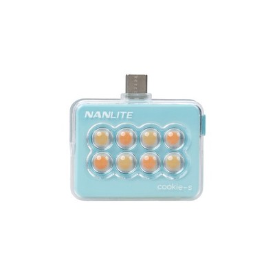NANLITE cookie-s Mini Smartphone Handy LED Leuchte rechteckig cyan blue NEW
