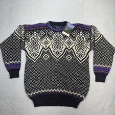 VTG Dale Of Norway Fair Isle Wool Knit Ski Sweater Men's XXL Crew Round Neck