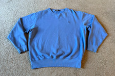 VTG Polo Ralph Lauren Men's Blue Crew Neck Sweatshirt - Size Large