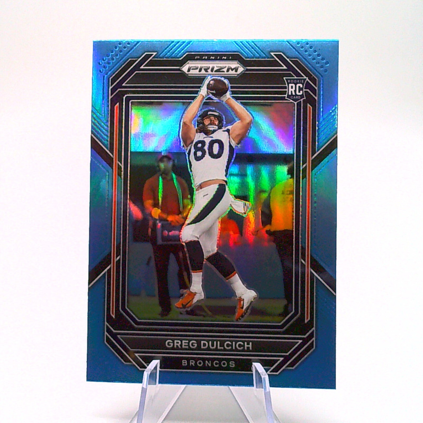 2022 Panini Prizm Football #360 Greg Dulcich  Light Blue Prism Denver Broncos RC