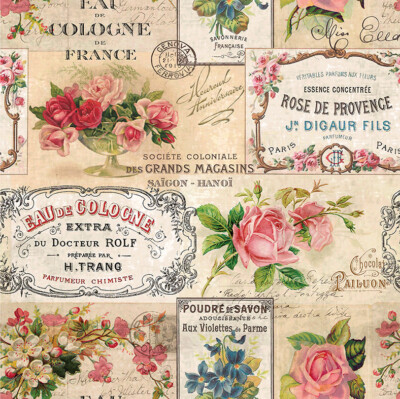 /'Biot/' la romance 100/% cotton fabric Stof France 62/" wide chubby FQT