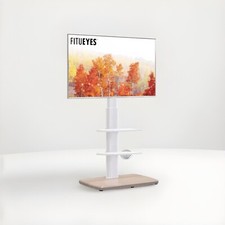 FITUEYES TV Stand for 32 - 70 Inch TVs Tall Floor TV Stand With Wood Base Height