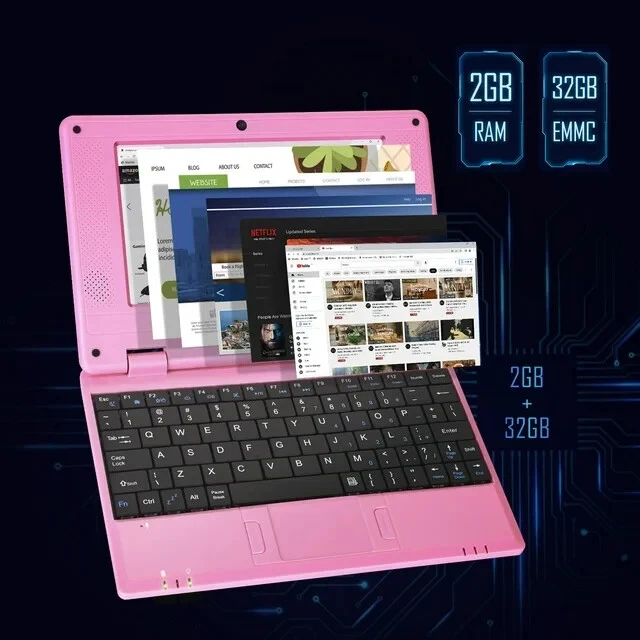 7'' Laptop Computer Quad Core Powered by Android 12.0 Netbook with Wifi for Kid - Image 3 of 4