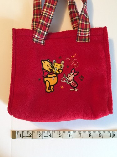 Disney Winnie Pooh Red Handbag Purse 8” x 10” Piglet Embroidered Musical Tote - Picture 10 of 14