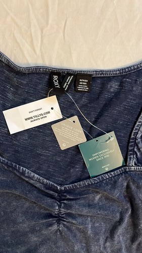 Top corto ROXY Dancing Days Denim Look - Denim Blue Look - Talla XS - NUEVO CON ETIQUETAS - Imagen 10 de 15