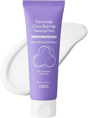 PURITO Dermide Cica Barrier Sleeping Pack 2.7 fl.oz / 80ml ceramide and centella