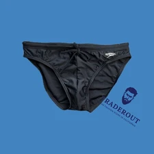 Speedo Men Black solar swim brief  bikini swimsuit Swimwear size 30 32 34 36 38