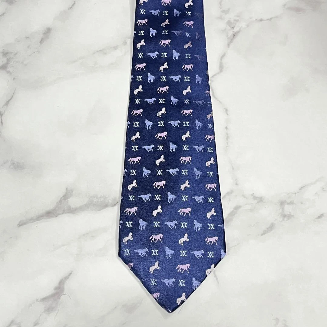 CELINE cravatta uomo seta originale usata cravatta abito classico lusso multicolore A15