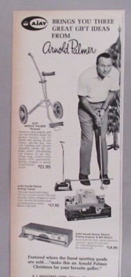 Arnold Palmer Putting Trainer PRINT AD - 1966 ~Electric w Ball return, Golf Cart