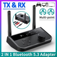 Long Range Bluetooth5.3 Transmitter Receiver Stereo Audio Adapter For Home PC TV
