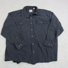 Red Head Shirt Men XXXLarge 3XL Gray Button Up Hunting Outdoor Fish Fishing Hike