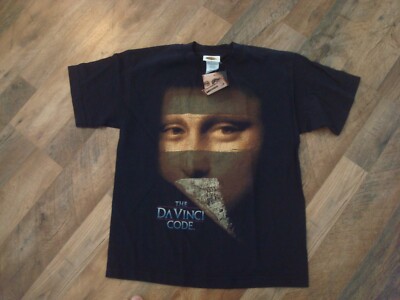 Da Vinci Code 2006 T Shirt Vintage Y2K Dan Brown Mona Lisa SMALL  