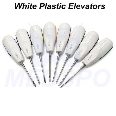 Dental White Plastic Elevator Tooth Extraction Luxating Root  Surgical Elevators