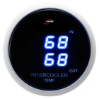52mm 2-1/16" Digital Dual Air Intake InterCooler Temperature Gauge °F Blue LED