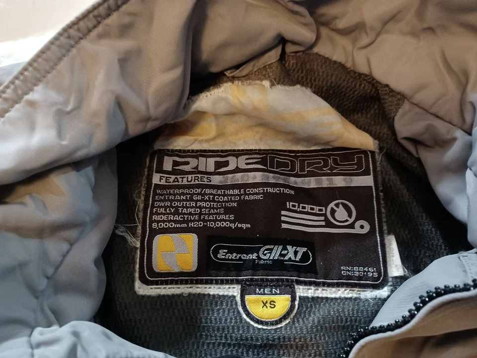 Chaqueta de esquí RideDry para hombre extra pequeña gris snowboard gris participante GII-XT Foto 3 de 4
