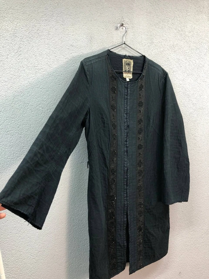 Casaco vintage feminino Noa Noa Kings Quilt seda/algodão GG - Imagem 2 de 4