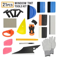 Car Window Tint 21 PCS  Wrapping Vinyl Tools+Squeegee Scraper+Applicator Kits