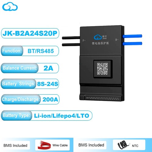 JK Smart BMS 4S-24S 40A-300A LiFePo4 Li-Ion mit Active Balance BT/RS485/LCD Set - Bild 37 von 46