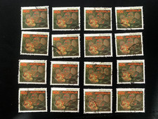 1985 AUSTRALIA MARINE LIFE SERIES 3 40C RED VELVET FISH - USED BULK LOT OF 16