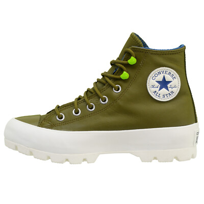 Converse CT All Star Lugged GTX Olive Green Leather Shoes Gore-Tex