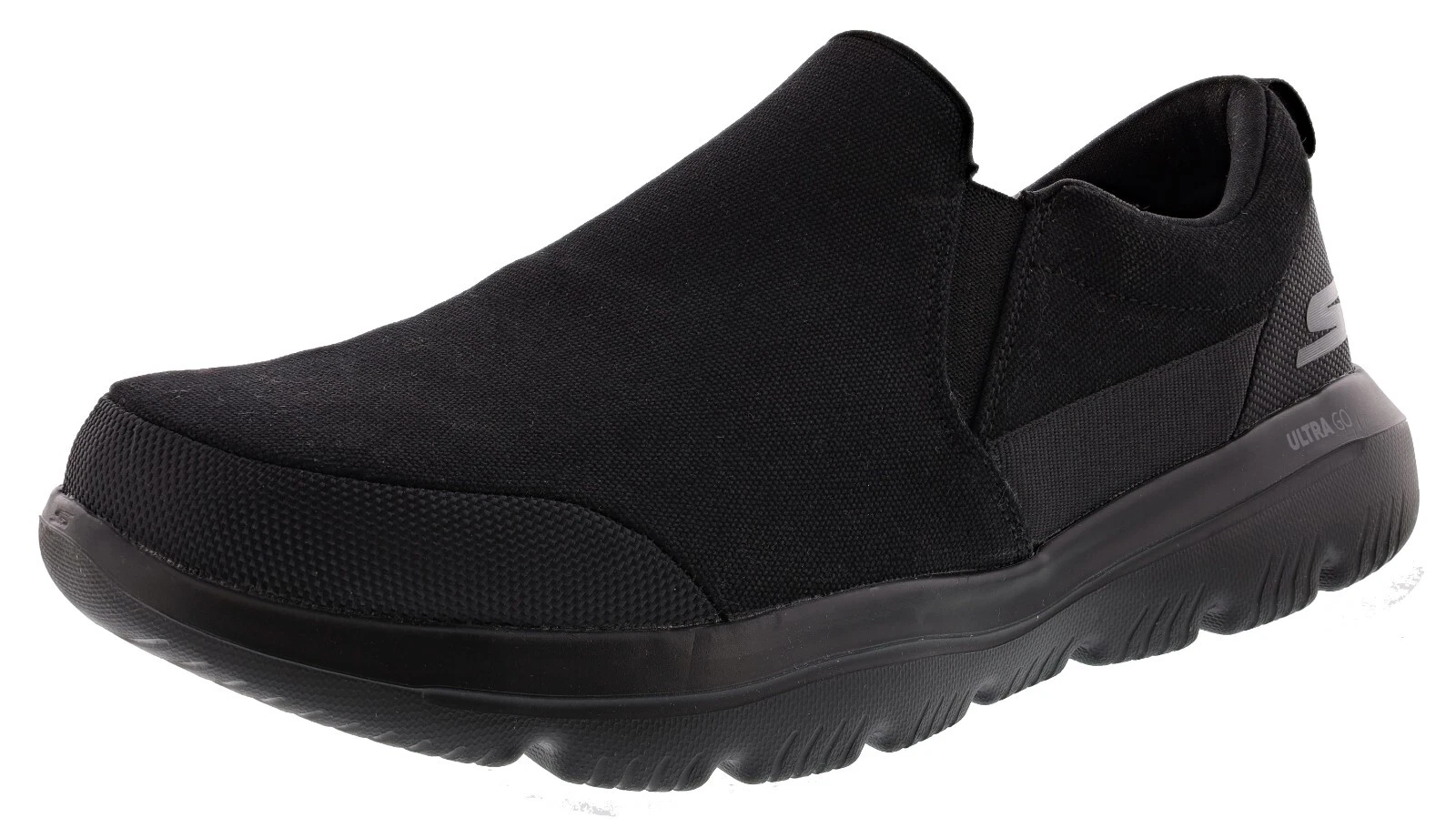 SKECHERS MEN GO WALK EVOLUTION ULTRA-RAMBLE 54736WW/BBK 4E SLIP-ON WALKING SHOE