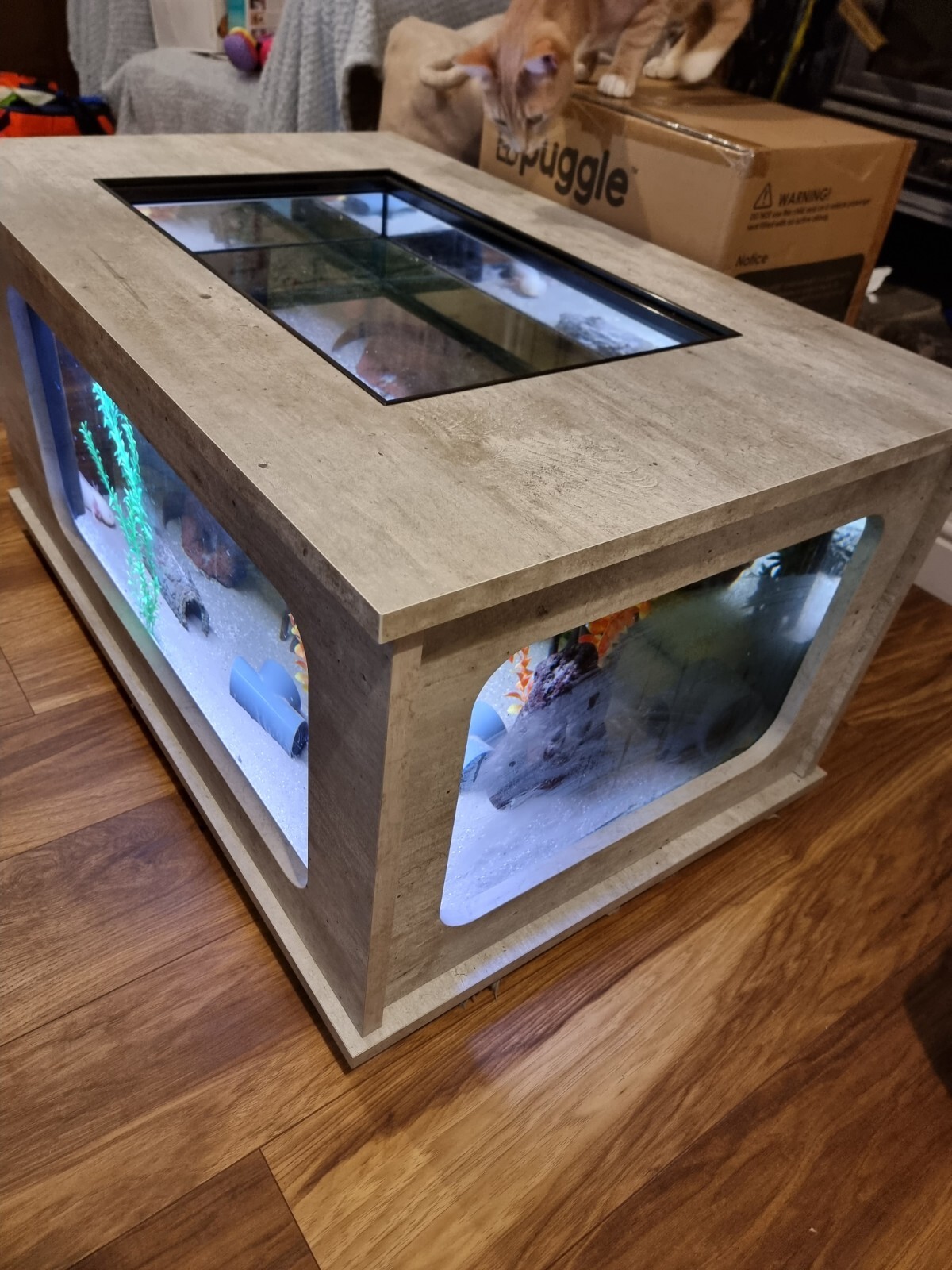 Atlantic Aquatable Fish Tank Coffee Table In Gray eBay