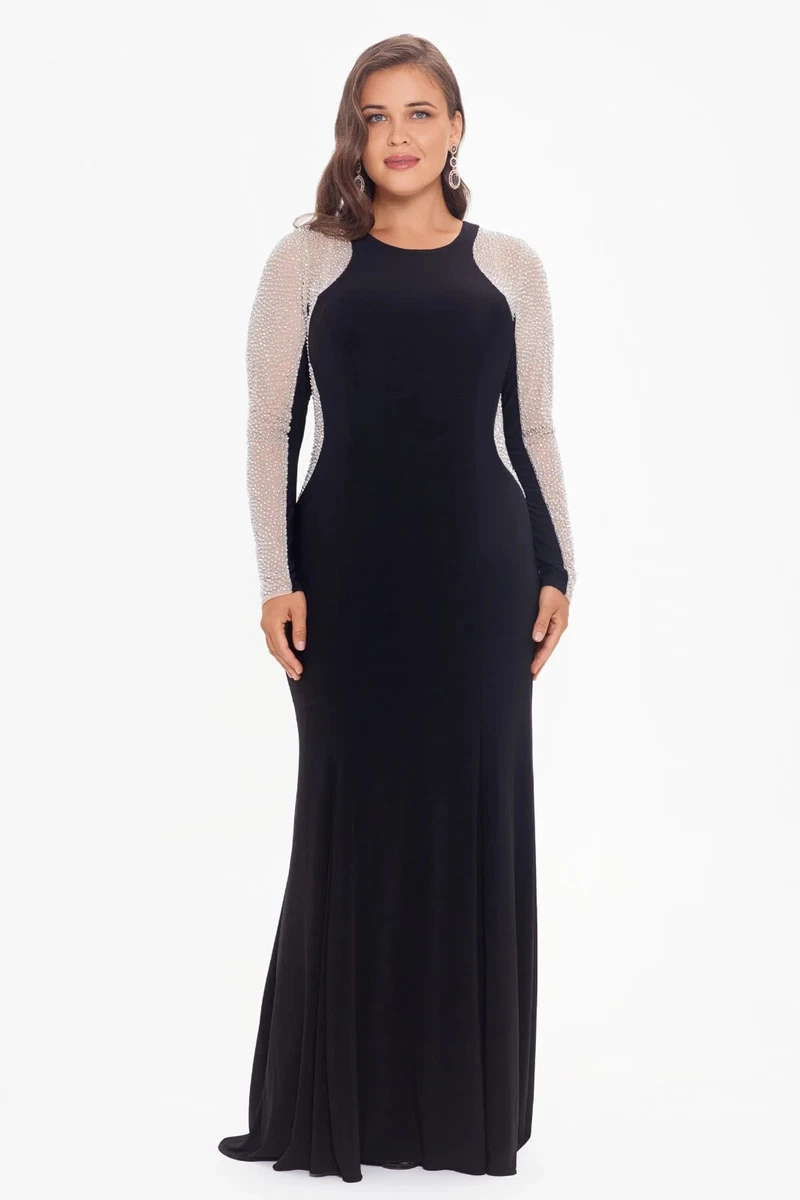 Xscape Long Sleeve Plus Long Dresses for Women for sale | eBay