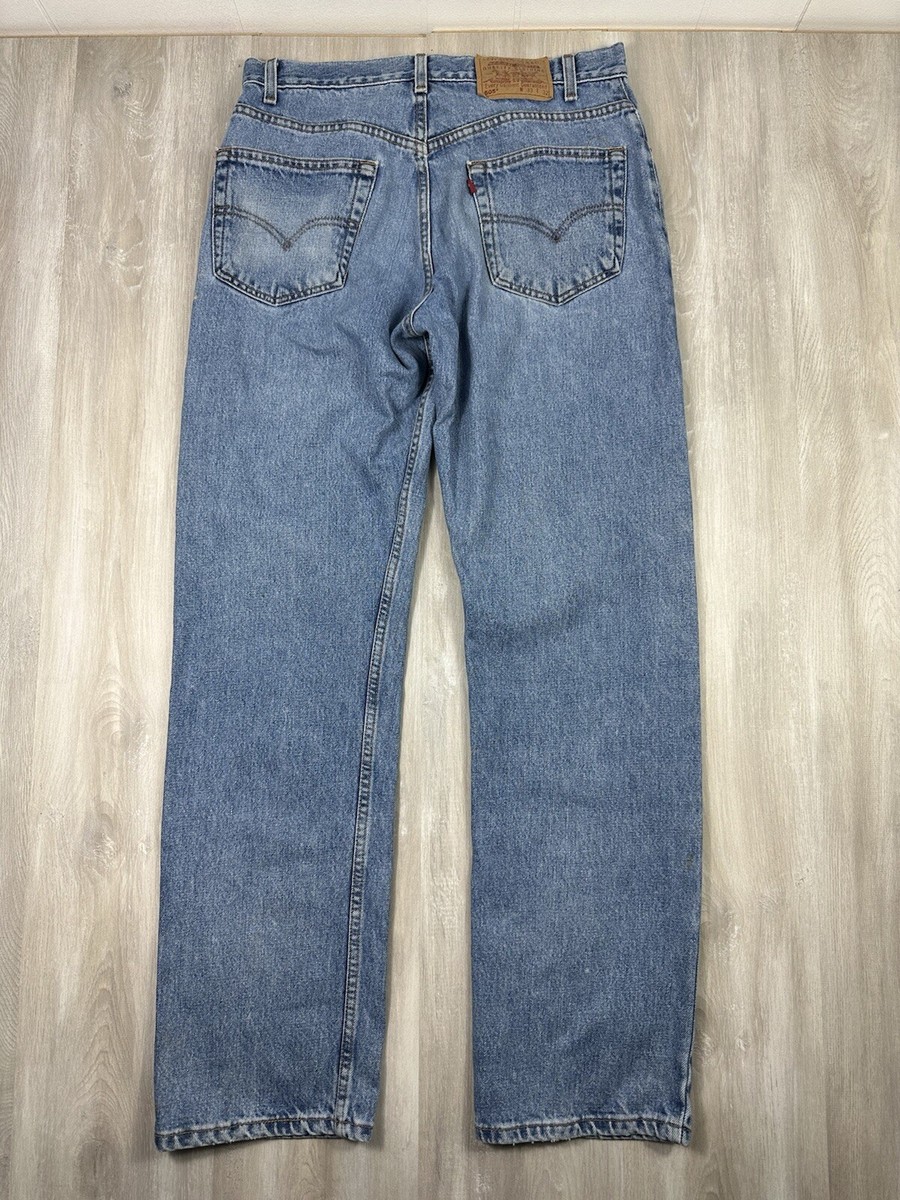 Vintage Levi's 505 Original Fit Straight Leg 32x32 Button Blue