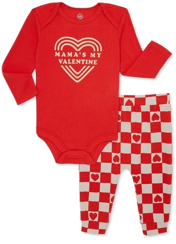 Wonder Nation baby boy Valentine's Day outfit size 3-6 mos - 第 1/4 張圖片