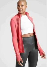 Athleta Shanti Jacket Full Zip Fitted Coral Petal NWT 128 M Medium