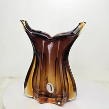 Vintage Venetian J.I. CO Hand Blown Art Glass Made in Italy Tall 9.25"