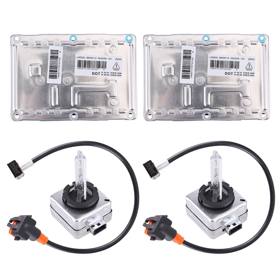 2PCS Xenon Headlight Ballast Control unit with igniter D1S Bulb for Audi A4 S4 - Image 2 of 4