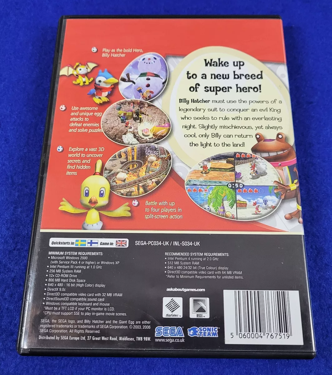 pc BILLY HATCHER And The GIANT EGG Game (NI) REGION FREE PC CD-ROM