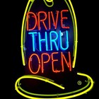 4Ft Vintage Arbys Restaurant Store Display Drive Thru Open Light Up Neon Sign