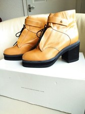 PURIFIED designer tan Leather women's boots, size 36 (UK3)
