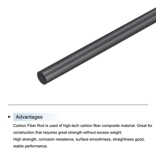 Carbon Fiber Rod Pole 5.5mm x 300mm for RC Car Plane DIY Tool Wing Tube Quadc... - Picture 4 of 5