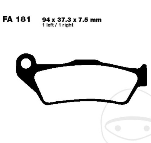 EBC Pastillas Freno SFA181 para Gilera Aprilia Nexus Gp Srv \ R 500 800 850 I.E - Imagen 4 de 4