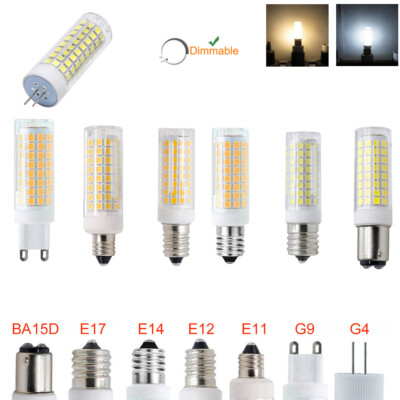 Dimmable 12w Led Corn Light Bulb Ba15d Warm White 110v Lamps Smd G4 Daylight E12