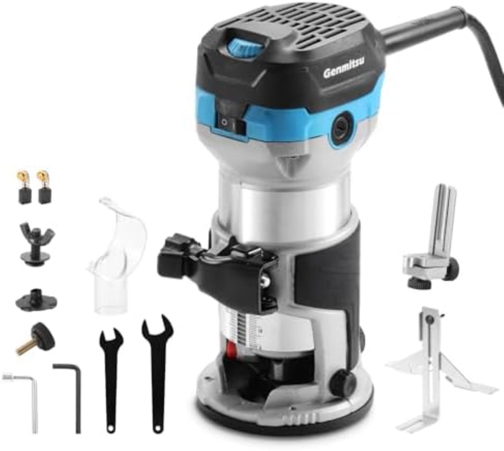Genmitsu 1,25 HP Palm Trimmer Router, Router compatto per legno con base fissa,