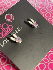 Paparazzi Ladies Girls    EASTER BUNNY   OIL SPILL Post Earrings   HTF  LQQK