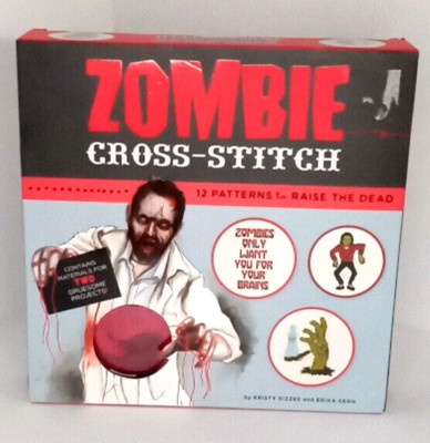 Zombie Cross Stitch 12 Patterns By Kristie Kizzee & Erika Kern Halloween NIB