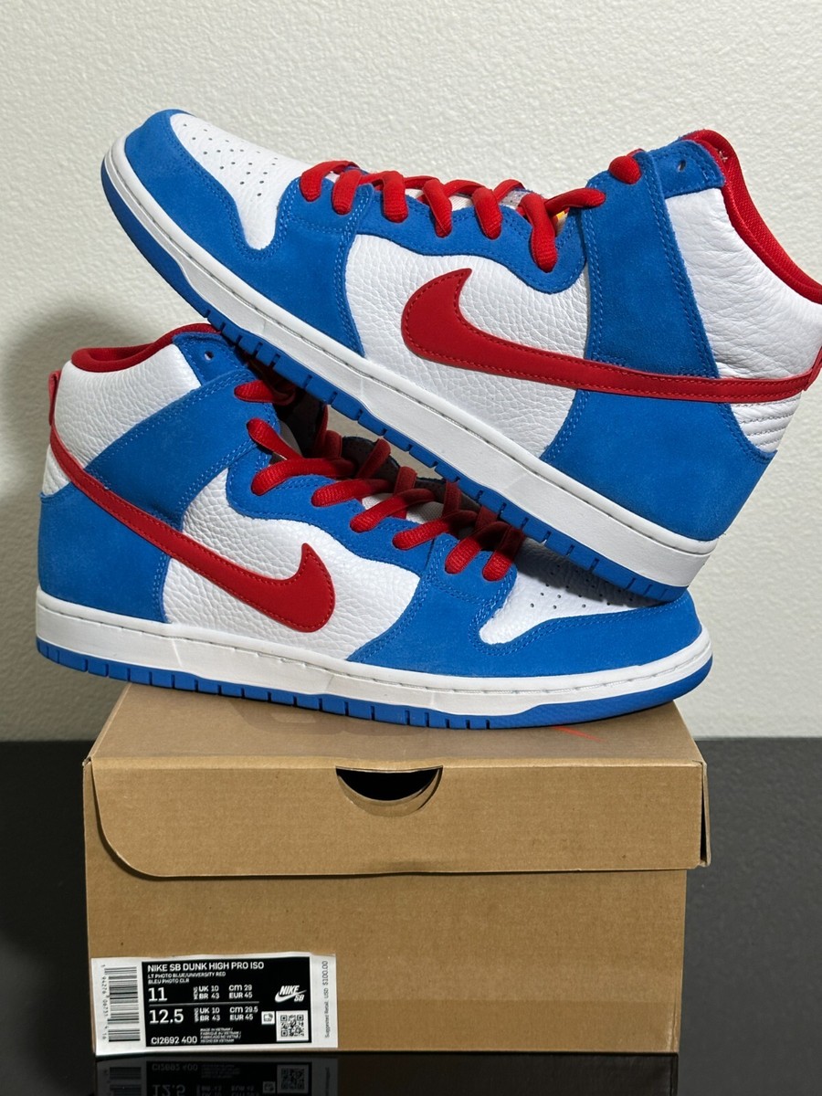 靴 dozaemon New / Size 11 - Nike Dunk High SB Orange Label Doraemon 2020