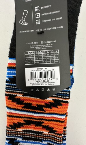 Stance Men's Medium Over the Calf Socks "Serape Dos" - Multi FEEL 360 Merino - Picture 5 of 6