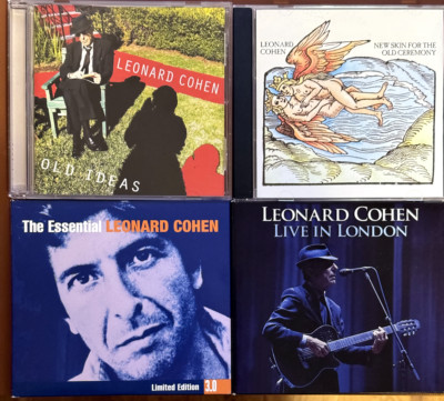 LEONARD COHEN - 4 CD LOT - OLD IDEAS/ESSENTIAL /LIVE LONDON/NEW SKIN - CDS