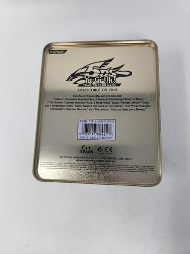 YuGiOh Empty Collectible Tin 2010 Black-Winged Dragon - Picture 2 of 2