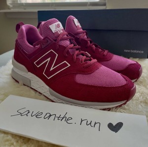 new balance 574 sport burgundy