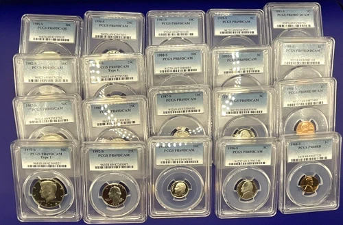 ? LOT (20) PROOF COINS - PCGS PR69DCAM + FREE PCGS 20 Coin Box?