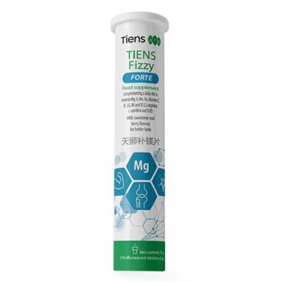 TIENS Fizzy Magnesium Tablets Vitamins & Minerals Effervescent Supplement 14 Tab